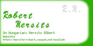 robert mersits business card