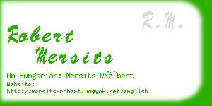 robert mersits business card